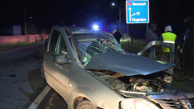 Gravidă în stare critică, după ce mașina în care se afla a fost spulberată de un camion