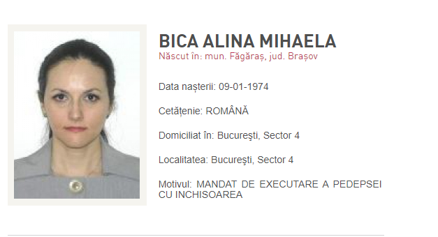 Ministrul Justiției, informații despre locul în care s-ar afla Alina Bica
