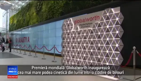 (P) Premieră mondială: Globalworth inaugurează cea mai mare podea cinetică din lume într-o clădire de birouri