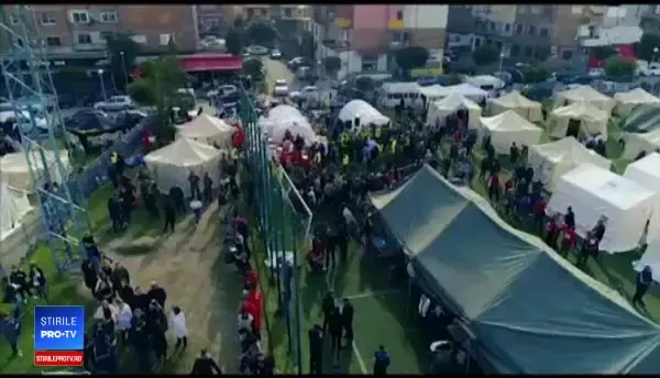 Momentul în care o replică puternică zguduie Albania, după cutremurul care a ucis 40 de oameni