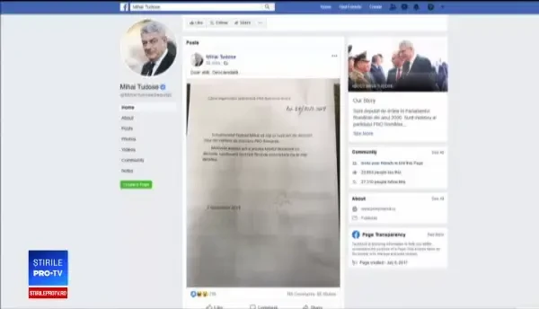 Motivul pentru care fostul premier Mihai Tudose a demisionat din Pro România