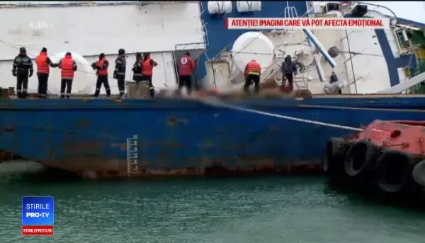 Oile salvate de pe nava eșuată în Portul Midia vor fi duse într-un adăpost special