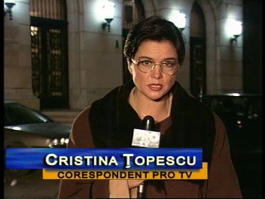 Imagini de arhivă cu Cristina Țopescu la PRO TV: corespondent și prezentator de știri