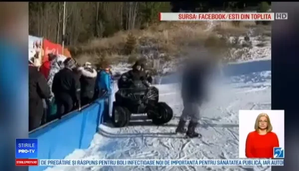 VIDEO. Turist călcat cu ATV-ul și bătut de administratorii pârtiei de schi Toplița