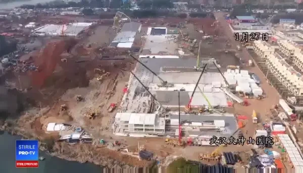 Cum arată spitalul construit în 10 zile la Wuhan. Aici vor lucra 1400 de medici