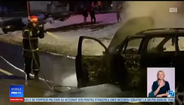 Un șofer din Medgidia a rămas în câteva secunde fără mașină. I s-a făcut scrum pe drum