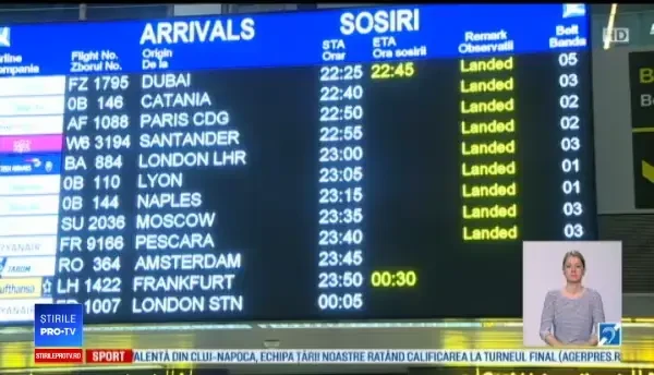 O studentă care s-a întors din China, preluată de medici din avion, de la Otopeni