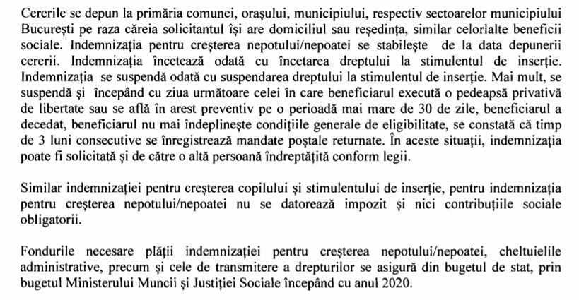 proiect de lege pentru bunici