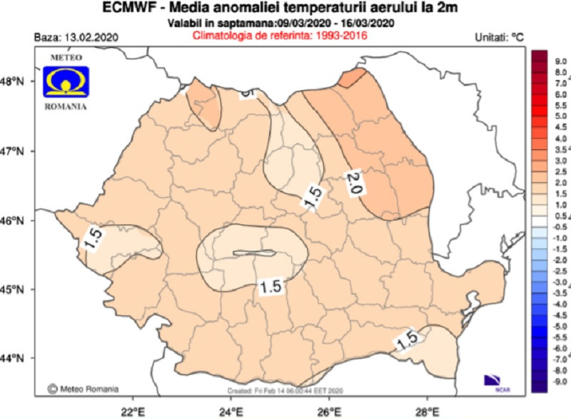 Vremea &icirc;n săpt&acirc;m&acirc;na 9 - 16 martie 2020