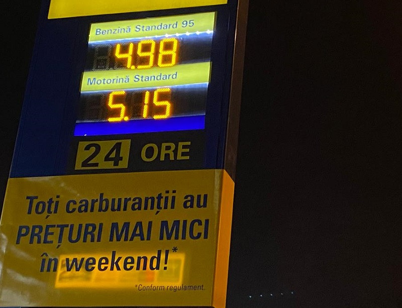 Benzina a ajuns la cel mai mic preţ din ultimii 2 ani, în România. Cu cât se vinde un litru
