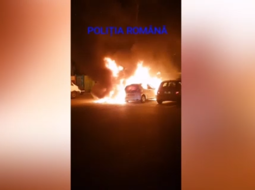 Tânăr din Bucureşti, arestat după ce a incendiat mașina fostei iubite