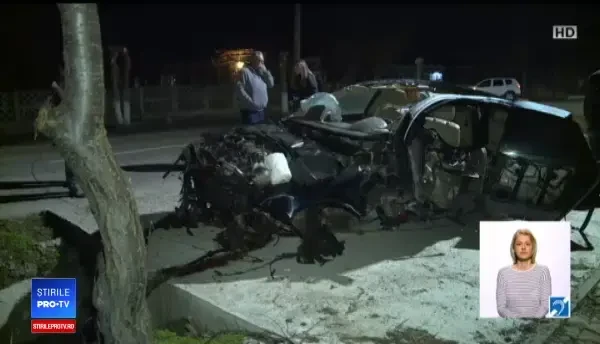 Accident extrem de violent în Giurgiu. Două persoane au fost aruncate din mașină