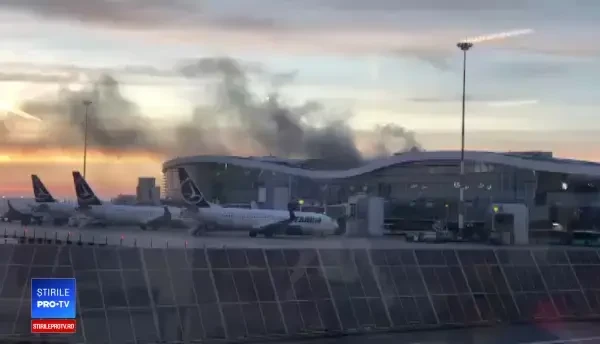 Incendiu în terminalul plecări din Aeroportul Otopeni. Martorii se plâng de dezorganizare