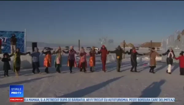 Anul Nou budist, sărbătorit pe gheața lacului Baikal, în Rusia