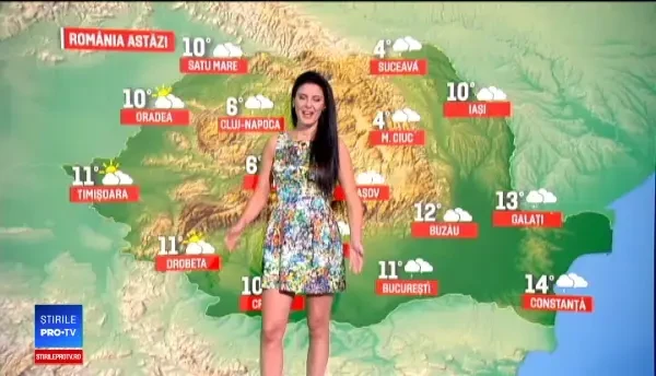 Temperaturile scad cu până la 10 grade în toată țara. Zonele în care sunt așteptate ploi