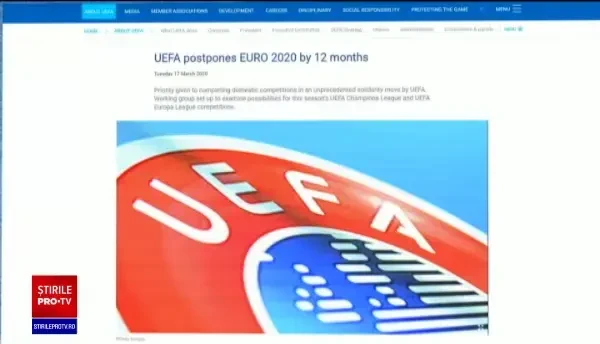 UEFA a anunțat oficial amânarea EURO 2020. Turneul se va desfășura în vara anului 2021