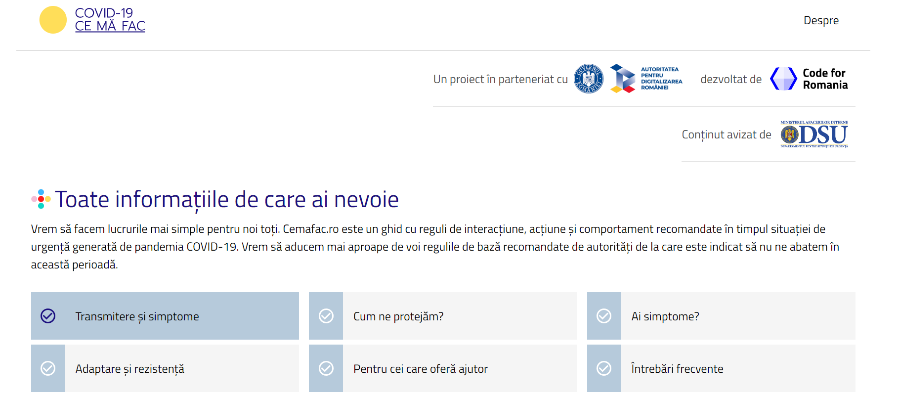 Guvernul a lansat site-ul cemafac.ro, pentru lupta contra efectelor Covid-19