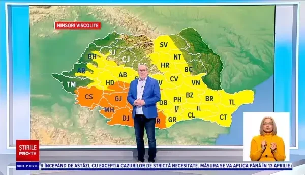 Iarna a revenit în forță în România. 8 județe sunt sub cod portocaliu de viscol și ninsori