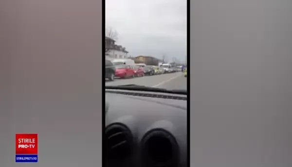 Cozi kilometrice la intrarea în București. Polițiștii verifică declarațiile pe proprie răspundere