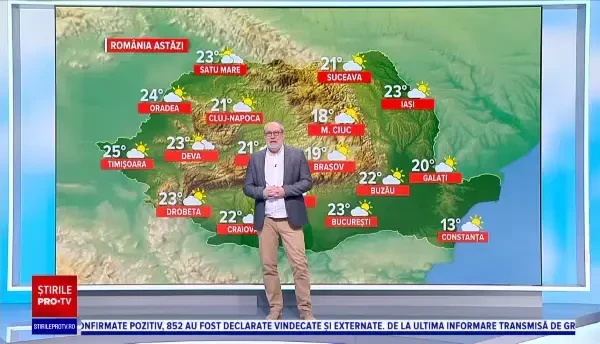 Vreme caldă în aproape toată țara. Unde se vor atinge 25 de grade