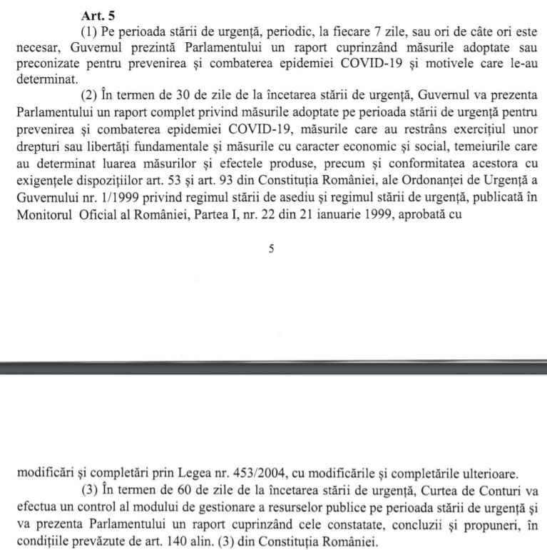 modificari decret prezidential