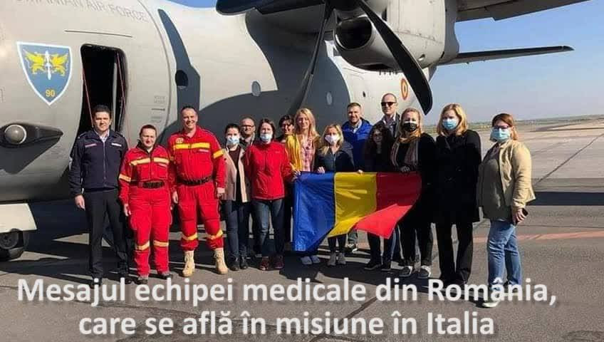 Mesajul medicilor români din Italia: ”Acum, mai mult ca oricând, să dăm dovadă de solidaritate”