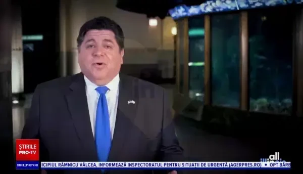 Imagini virale. Un guvernator a îndemnat oamenii să stea în case, dintr-un acvariu