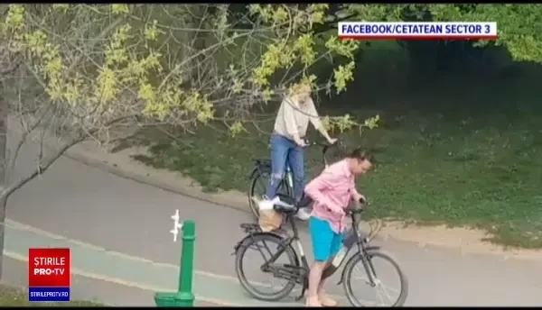 Robert Negoiță și iubita lui, amendați cu câte 10.000 lei după ce s-au plimbat cu bicicleta prin parc