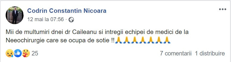 Primul mesaj postat de soțul mezzosopranei Maria Nicoară, după ce solista ar fi căzut pe scări