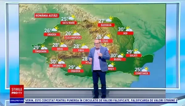 Vremea azi, 14 mai, Temperaturile vor atinge 33 de grade. Unde vor apărea averse