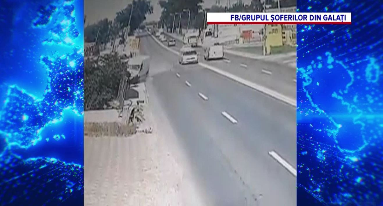 Pericol de explozie în Galați. O conductă de gaz metan, spartă în urma unui accident rutier