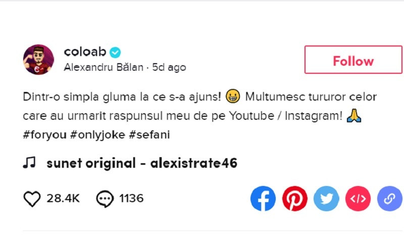 Mesaje ale lui Alexandru Bălan Colo - 1