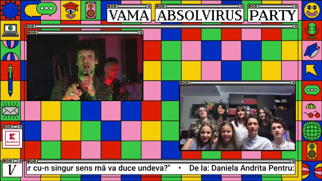 Absolvirus Party. Cum a decurs petrecerea de absolvire online organizată de trupa Vama