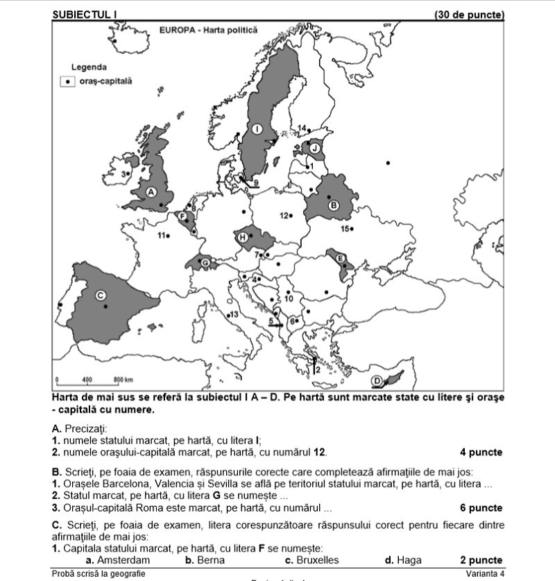 Subiecte Geografie BAC, proba la alegere. Subiectele la geografie, &icirc;n 2019