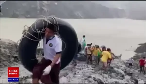 VIDEO. Momentul în care s-a prăbușit mina de jad din Myanmar. Cel puțin 162 de persoane au murit