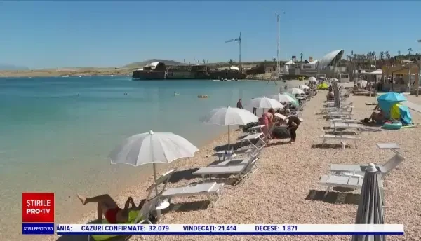 Una dintre cele mai faimoase plaje din Croația, pustie din cauza pandemiei