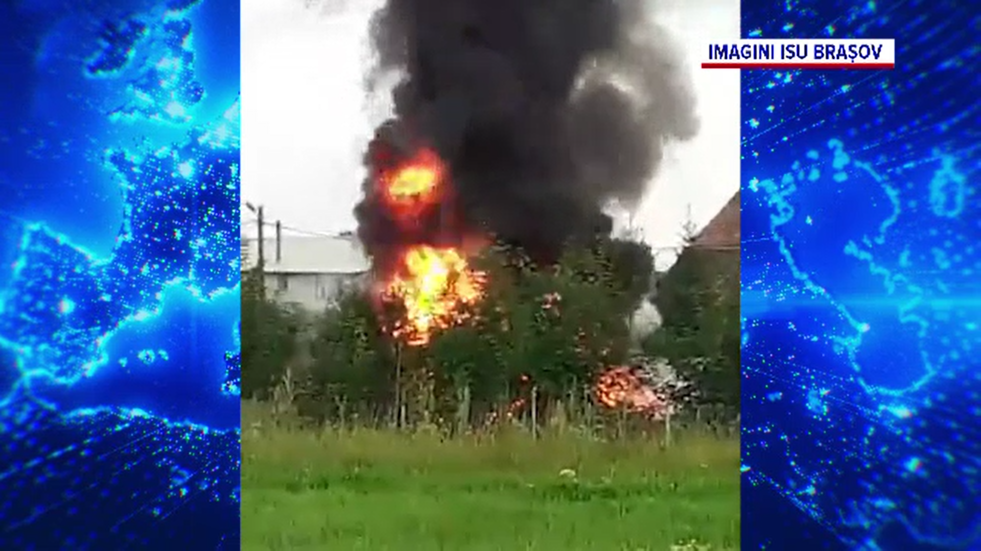 Incendiu la un service auto din Săcele. Mai multe cauciucuri au luat foc