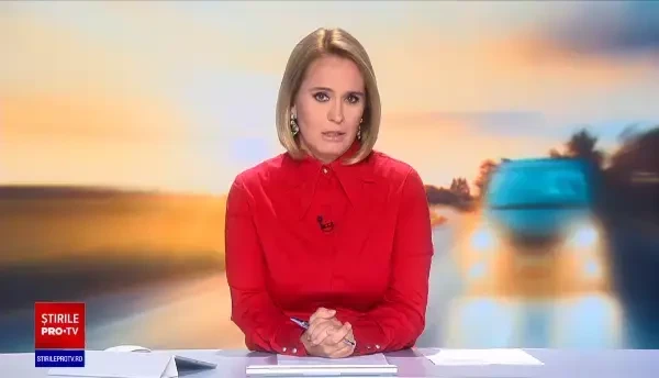 Poliția caută un șofer care a depășit pe linia continuă într-o curbă. Scena a fost filmată