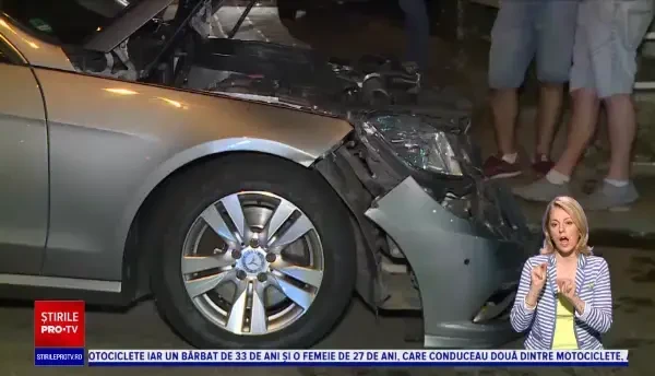 Accident cu 4 mașini în Capitală. O tânără a fost transportată de urgență la spital