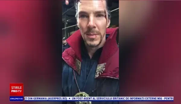 Benedict Cumberbatch a vizitat un magazin de benzi desenate costumat în „Doctor Strange”