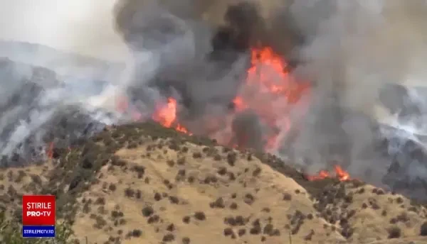 VIDEO. Incendiu uriaș în California. Mii de pompieri se luptă să stingă „Apple Fire”