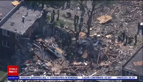 Explozie puternică în SUA, soldată cu mai multe victime. Imagini LIVE de la locul tragediei