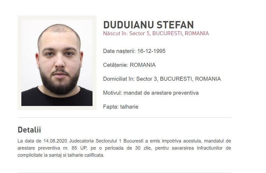 Stefan Duduianu, varul lui Emi Pian, dat &icirc;n urmărire națională