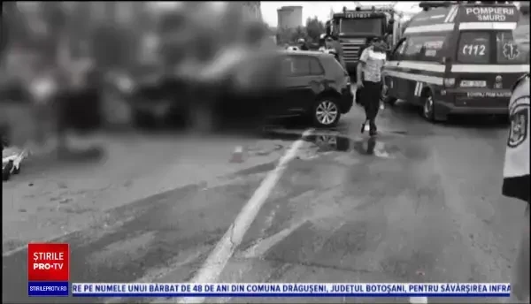 Grav accident de circulație pe DN 71. Trei copii și trei adulți au fost răniți: „A intrat în depășire careva”