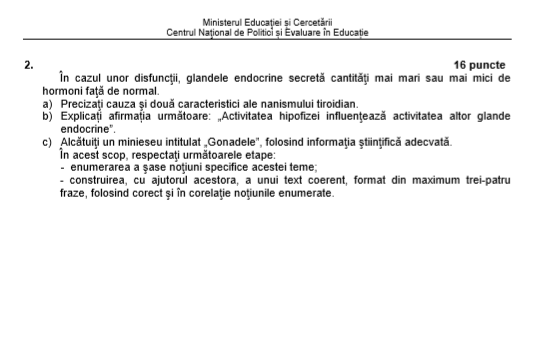 Subiectele la Anatomie