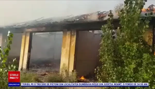 Alertă în Târgoviște, după un incendiu violent produs chiar lângă noul mall