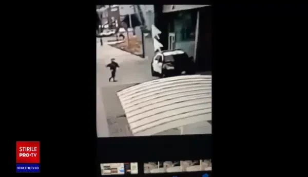 Momentul în care 2 polițiști sunt împușcați în timp ce se aflau în mașină: „Sper ca acest monstru să fie prins”. VIDEO
