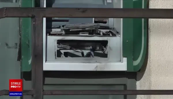 Încă un bancomat a fost spart prin detonare, în Galați. Hoții nu au fost încă prinși