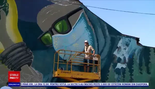 Doi artiști stradali pictează cu grafitti zidurile spitalului de boli infecțioase din Iași. Aduc o speranță bolnavilor
