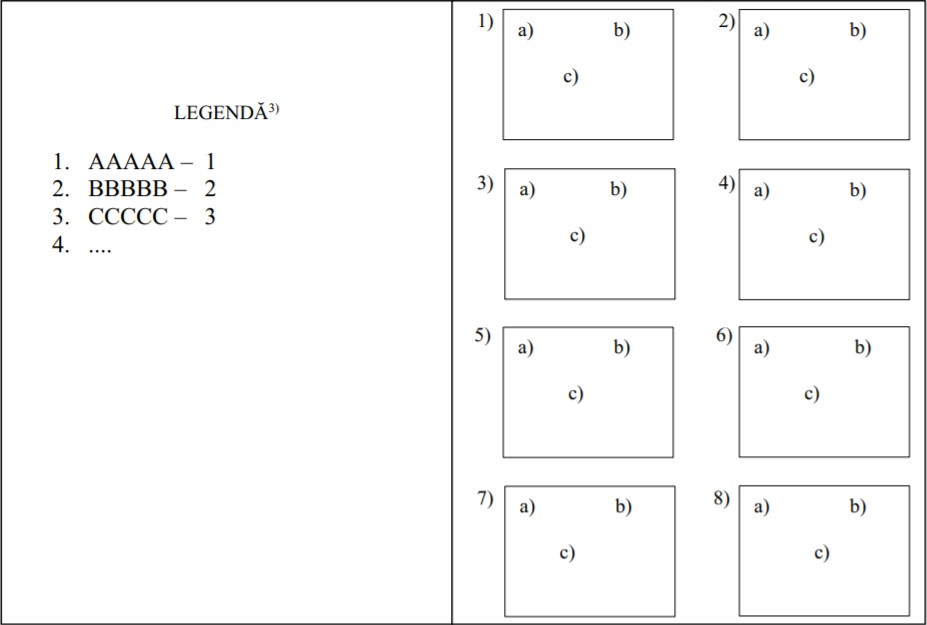 Modelul buletinului de vot pentru președinții consiliilor județene